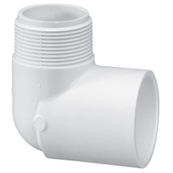 PVC Street Elbow, 90 Degrees, MNPT x Socket, 1-1/2 in Pipe Size 410015