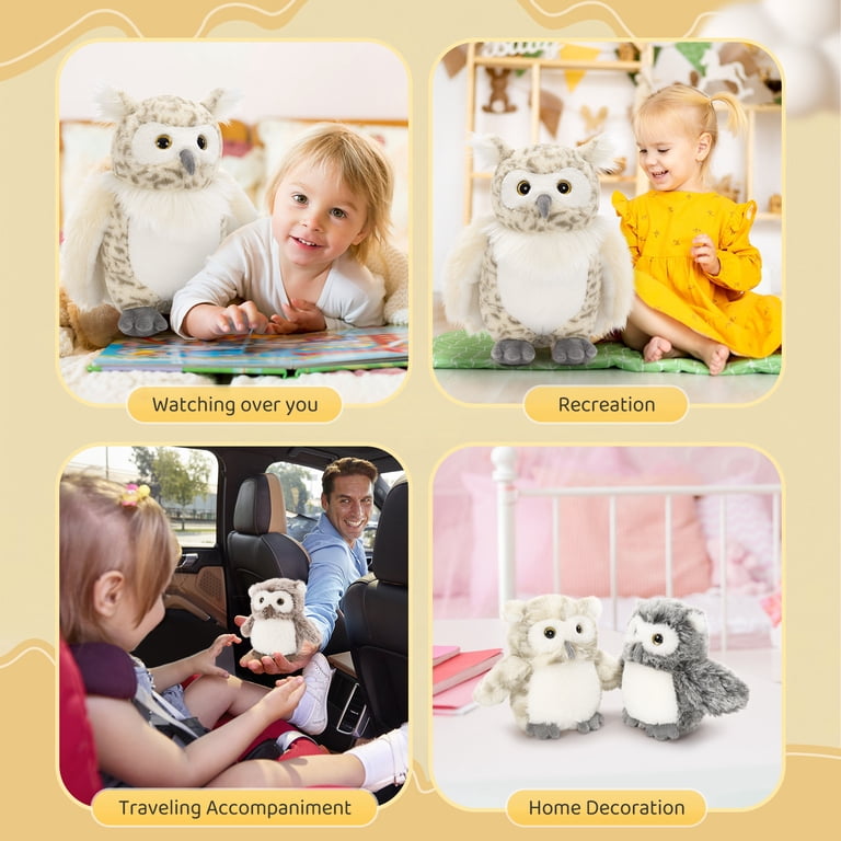 Owl Plush Family Set with Babies, Eggs and Nest photo 7