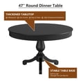 thumbnail image 7 of Wirrytor Round 4-Person Dining Table Kitchen Table with Round Tabletop & Curved Trestle Legs for Kitchen Black, Place Dining Table, Bistro, 7 of 7