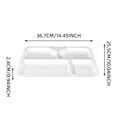 thumbnail image 3 of Binwennn Heat Imitation Porcelain Compartment Fast Food Trays Specifically Designed For School And Unit Canteens Commercial Grade Tableware round Kitchen Tables Set Plate Mat Set Christmas Dinning, 3 of 4