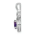 thumbnail image 2 of FB Jewels Sterling Silver Rhodium-plated Amethyst & Diam. Pendant, 2 of 4