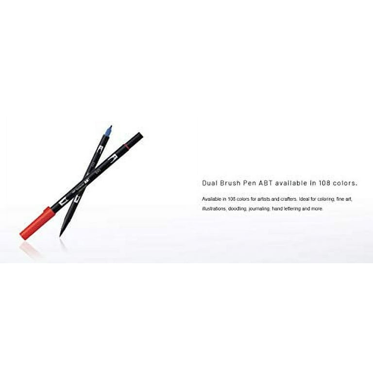 Tombow 108 Set Dual Tip Brush & Pen Marker Colorchart 