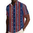 thumbnail image 2 of Hogleaql Funny Independence Day Pattern Hawaiian Shirts for Men 4th Of July American Flag Print Short Sleeve Patriotic Shirts Collared Button Down Trendy Beach Workout Shirts for Men Red 4XL, 2 of 6