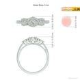 thumbnail image 4 of ANGARA Natural Composite Diamond Three Stone Ring in 14K White Gold for Women (Size-3mm| Color-I-J| Clarity-I1-I2) | April Birthstone, Anniversary, Jewelry Gift for Women | Natural Diamond Ring, 4 of 8