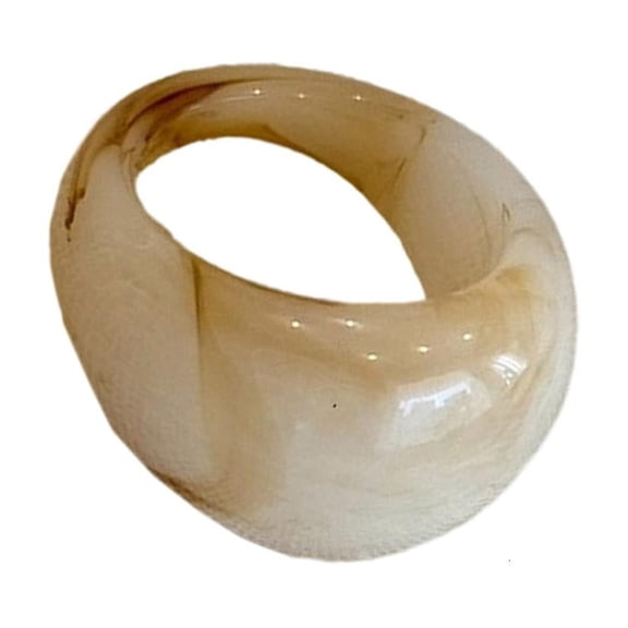 Thick Resin Rings For Women Bold Stackable Statement Finger Band Accessories