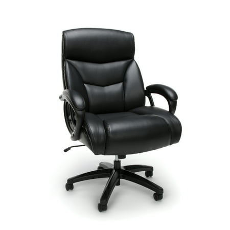 - Essentials by OFM ESS-6040 Big and Tall Executive Leather Chair, Black