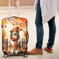 thumbnail image 4 of Happy Thanksgiving Miniature American Shepherd Give Thanks Fall Beanie Scarf Welcome Travel Luggage Cover MAS Dog Lover Gifts Suitcase Dust Protective Decor - 00020, 4 of 5