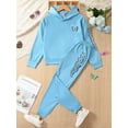 thumbnail image 2 of Liacowi Toddler Girls 2 Piece Outfit Butterfly Print Long Sleeve Hoodie Sweatshirt and Pants Set Baby Cute Fall Clothes, 2 of 7