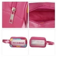 thumbnail image 3 of 1 Pc Bolsa de Maquillaje Transparente Conveniente para Mujeres para Vacaciones, Camping y Viajes de Negocios Color Rosa Rojo-M, 3 of 4