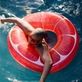 thumbnail image 5 of CocoNut Outdoor Pink Grapefruit Glitter - 42" x 42" Pool Float – Inflatable Pool Ring – Durable Long Lasting Lounge Tube and Water Toy – Fun Decoration for Parties, Events. Ages 8+, 5 of 9