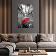 thumbnail image 3 of ZHONGYUTONG Red Umbrella Canvas Wall Art Black White Paris Street Pictures Romantic Painting Modern Print for Bedroom Decor Framed (16.00" x 24.00"), 3 of 5