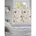 thumbnail image 4 of Tier Curtains 45 Inches Long, Retro Spring Floral Window Treatment Curtain Drapes, Brown Butterfly Botanical Window Half Privacy Curtains for Bedroom Bathroom, 42"x45", 2 Panels, 4 of 7