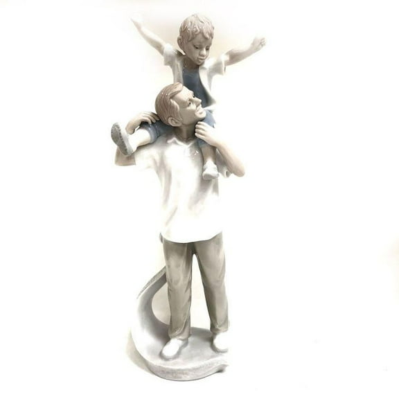 Father Playing With Son Figurine