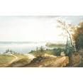 thumbnail image 2 of William Guy Wall 24x16 Black Ornate Framed Double Matted Museum Art Print Titled: New York from Weehawk (ca. 1820-23), 2 of 5