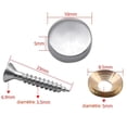 thumbnail image 2 of Tornillos decorativos para espejo JM 20 juegos de latón 12 mm con arandelas de tapa decorativas, 2 of 5