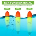 thumbnail image 3 of Uxcell Fishing Slip Bobbers, EVA Foam Bobbers Slip Floats with Fish Beads 0.5 oz, 3 of 7