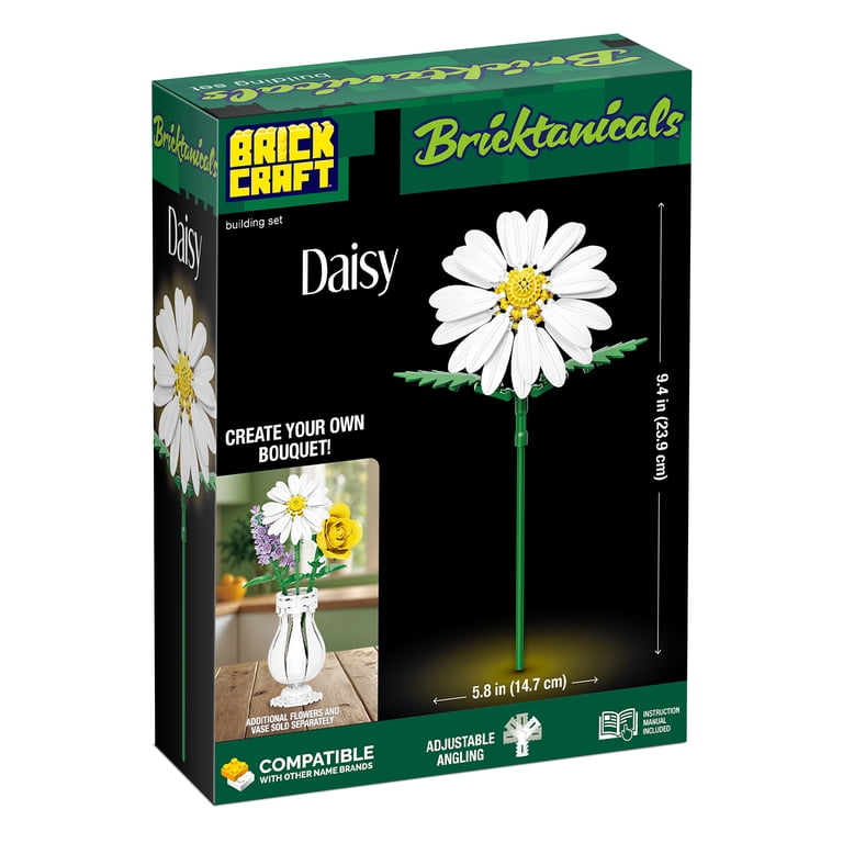 Brickcraft Bricktanicals Daisy Brick Building Set, Artificial