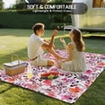thumbnail image 4 of Spring Floral Outdoor Rug for Patio/Deck/Porch, Non-Slip Large Area Rug 4 x 6 Ft, Modern Watercolor Flowers Botanical Indoor Outdoor Rugs Washable Area Rugs, Reversible Camping Rug Carpet Runner, 4 of 8