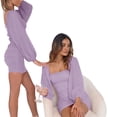 thumbnail image 4 of Long Sleeve Square Neck Ruched Women's Mesh Party Club Cocktail Bodycon Dress, 4 of 5