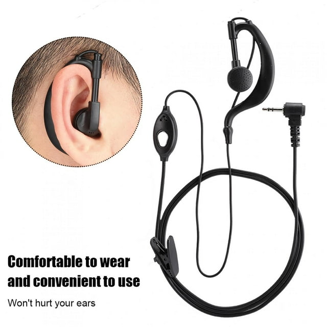 Walkie Talkie Charmet, Walkie Talkie Earphone 1 Pin ABS 2.5 mm Enchufe Cómodo para MR355R