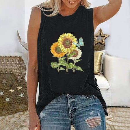 

KaLI_store Vest For Women Women Vintage Floral Print Corset Bustier Vest Tops Sleeveless V Neck Retro Casual Street Summer Camisole Crop Top Black S