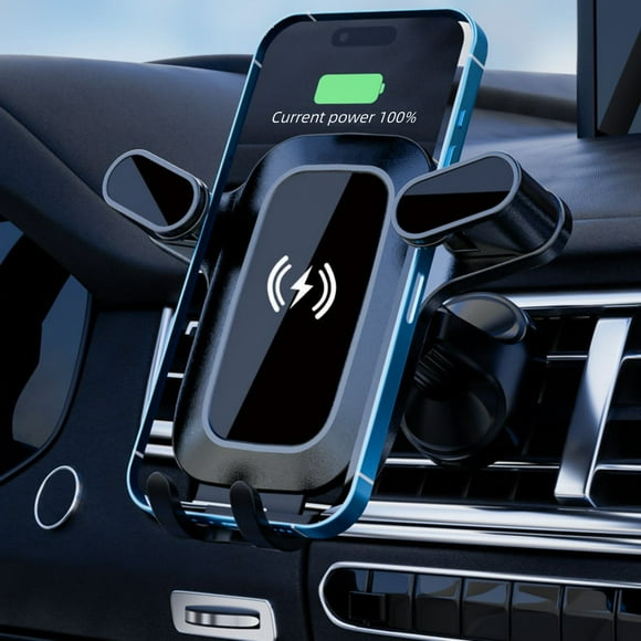 Pisexur Accesorios para coches, Electrónica para cochesCargador inalámbrico, carga magnética, carga rápida de 15 W, material ABS de fuerte absorción, apto para diversos tipos de vehículos y teléfonos