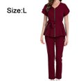 thumbnail image 2 of Traje de enfermera elástico de belleza para mascotas con vendaje en la cintura traje quirúrgico retráctil traje dividido femenino manga corta de hospital Zhivalor BST3002388-4, 2 of 6