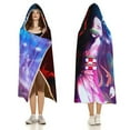 thumbnail image 3 of Demon Slayer Wearable Blanket Cloak Arctic Velvet Hooded Blanket Soft Fuzzy Hoodie Blanket Cape for Adults Kids 40"x50", 3 of 8