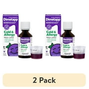 (2 pack) Children’s Dimetapp Cold & Allergy Medicine, Antihistamine, Nasal Decongestant, Grape Flavor, 4 Liquid oz