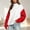 Red1, variant on Vrorvz Color Block Sweatshirts for Women Quarter Zip Top Oversized Fashion Casual Long Sleeve Sweatshirt