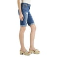 thumbnail image 2 of INC DENIM Womens Blue Distressed Pocketed Zippered Button Closure Bermuda Shorts 2/26, 2 of 3