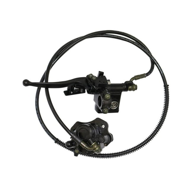 Almencla 1x ATV Rear Hand Brake Assembly w/ Cylinder Caliper Pad for 50 90 110 125cc