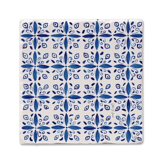 Thirstystone Mediterranean Tile Single Tumbled Tile Stone Coaster Create Your Own Set
