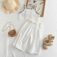 thumbnail image 2 of UngA Toddler Girl Summer Clothes Crop Tank Top and Loose Wide Leg Pants Kids Girls 2 Piece Outfits Set 3-4 Years,White, 2 of 7