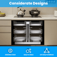 thumbnail image 4 of 3 Tier Opening Blind Corner Pull Out Organizer, Space Saving, Adjustable, Slide Out Storage Organizer, Blind Corner Cabinets, Kitchen Cabinets, 4 of 8