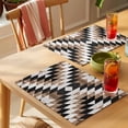 thumbnail image 4 of Southwest Brown Placemats Set of 8 Geometric Farmhouse Aztec Tribal Place Mats Indoor Wipeable Table Mats Washable Cloth Dining Table Placemats for Kitchen Holiday Party Home Decor 13x19 Inch, 4 of 9