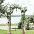 thumbnail image 2 of Yoneston Metal Garden Arch with Adjustable Width W42.52"- W78.15", Metal Garden Arbor for Climbing Plants, Bridal Party Wedding Decoration Outdoor Lawn Backyard, Black, 2 of 7