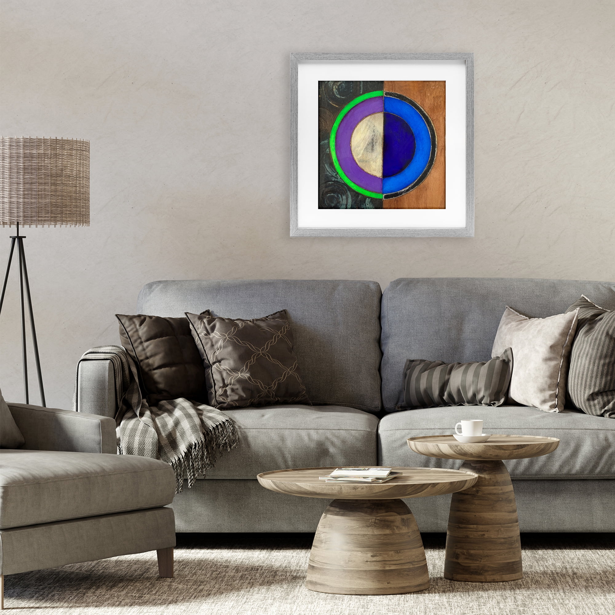 Stupell Industries Rustic Circular Balance Gray Framed Print Under Glass, design by Matthew Finger