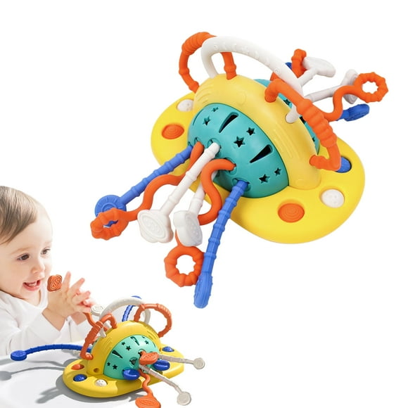 Jouets pour Bébé Jouets de Chaise Haute avec Ventouse Jouets à Ficelle à Tirer pour Tout-Petit pour Enfant de 6 12 Mois Jouet Montessori pour Cadeau de 1 An