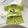 thumbnail image 2 of Toddler Boy First Day of School Outfit Short Sleeve Tops and Shorts Set Back to School Clothes 6-12 Months 12-24 Months 2t 3t 4t 5t 6t 7t 8t 9t Children 6-7 Years, 2 of 7