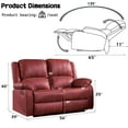 thumbnail image 3 of ACME Zuriel Motion Loveseat in Red Synthetic Leather, 3 of 5
