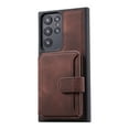 thumbnail image 5 of SaniMore Wallet Case for Samsung Galaxy S24 Ultra, Flip Cash Pocket Card Slots Kickstand PU Leather Skin Wear-resistant Retro Shockproof Anti-drop Cover for Samsung Galaxy S24 Ultra, Brown, 5 of 5
