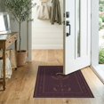 thumbnail image 2 of ODIKA 2'x3' Washable Samll Area Rug Non-Slip, Low Pile Gold Burgundy Celestial Moon Design Mystical Botanical and Star Motif for Entryway, Kitchen, Laundry Room, 2 of 7