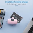 thumbnail image 5 of 2 Pack] Small Portable Charger for iPhone14/13, 5000mAh PD Fast Charging Power Bank, LCD Display Cute Mini Battery Pack Compatible with iPhone 14/14 Pro Max/13/13 Pro/12 Pro/11/XR/X/8-Black+Pink, 5 of 5