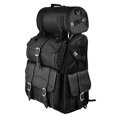 thumbnail image 4 of Motorcycle Sissy Bar Bag - Weather Proof Black Motorcycle Luggage Bag with Multiple Storage Compartments, Adjustable Mounting Rig, Removable Rain Cover, 4 of 4