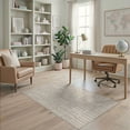 thumbnail image 2 of ODIKA 4'x6' Oatmeal And Taupe Abstract Design Washable Area Rug Modern Geometric Pattern with Subtle Elegance Stain Resistant, Low Pile, Easy Care for Dorm Room, Small Living, 2 of 7