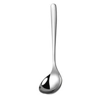 Mupvlun Stainless Steel Deep Pho Noodle Spoons Big Soup Spoon Large Serving Spoon Mini Ladle, Ideal for Home and Restaurants (5.7x20.2cm) M