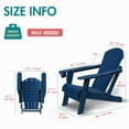 thumbnail image 5 of Hidpriva Outdoor Folding Adirondack Chair with Cup Holder, HDPE Weather Resistant Fire Pit Chair, Blue(Set of 2), 5 of 7