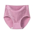 thumbnail image 3 of Swuxness Women's High Waist Breathable Briefs, Women Panties, Women's Breathable High Waisted Comfortable Lace Soft No Show Seamless Panties Purple, XL, 3 of 5