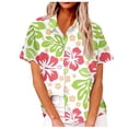 thumbnail image 1 of Camisas de Manga Corta para las Mujeres Impresas Cuello Redondo Blusa Casual, Fluido Y Versátil de las Mujeres, 1 of 5